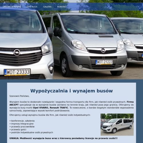 Wypożyczalnia busów 9 osobowych w Warszawie