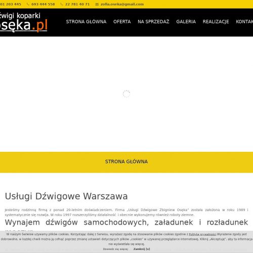 Warszawa - usługi dźwigowe marki