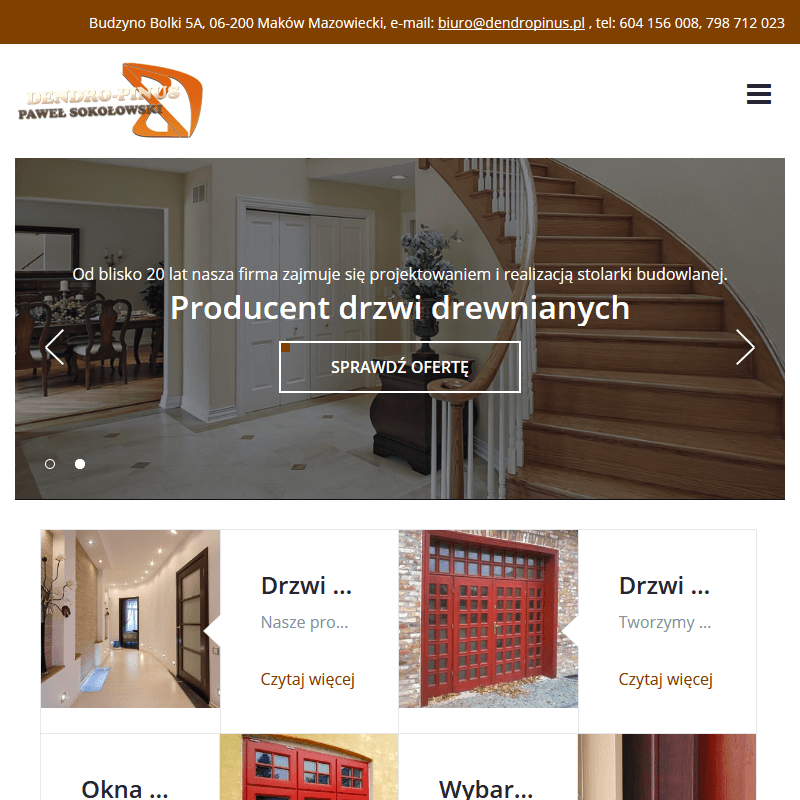 Drzwi drewniane wewnętrzne Płock