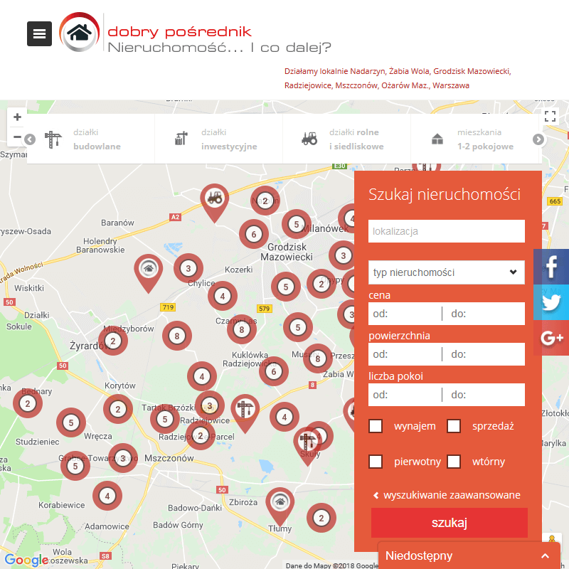 Grunty rolne na sprzedaż żabia wola w Grodzisku Mazowieckim