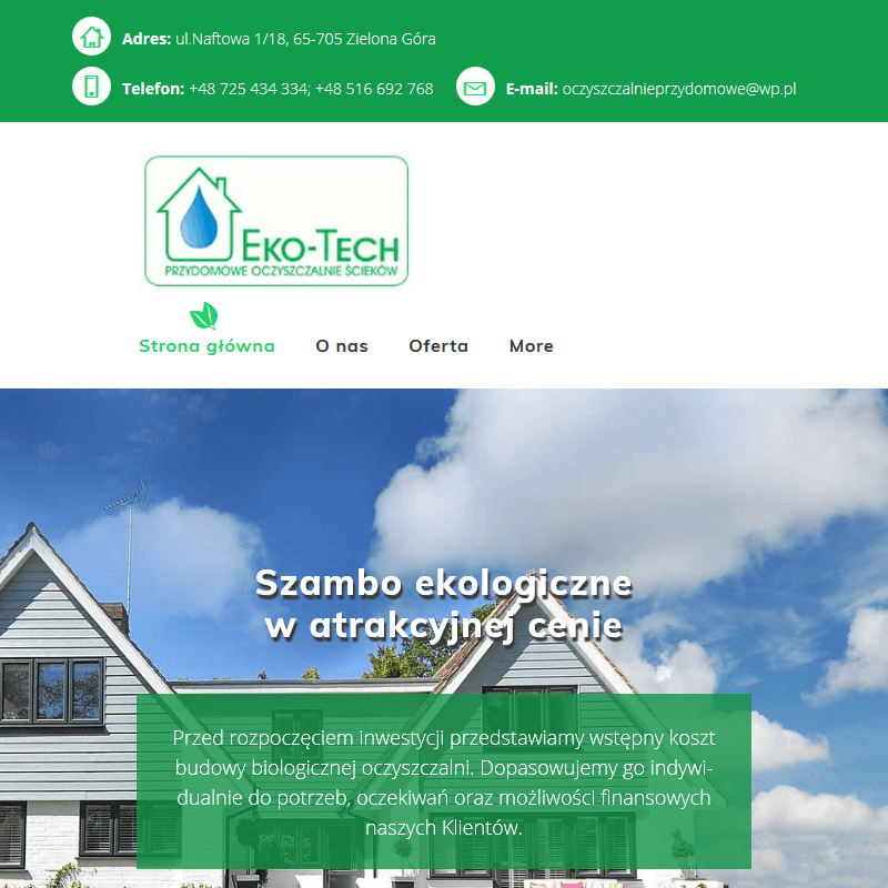 Doradztwo w dobieraniu przydomowej oczyszczalni ścieków